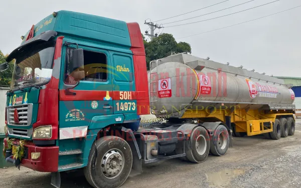 Xe bồn chuyên dụng chở hóa chất hàng lỏng Long An – Phan Khánh