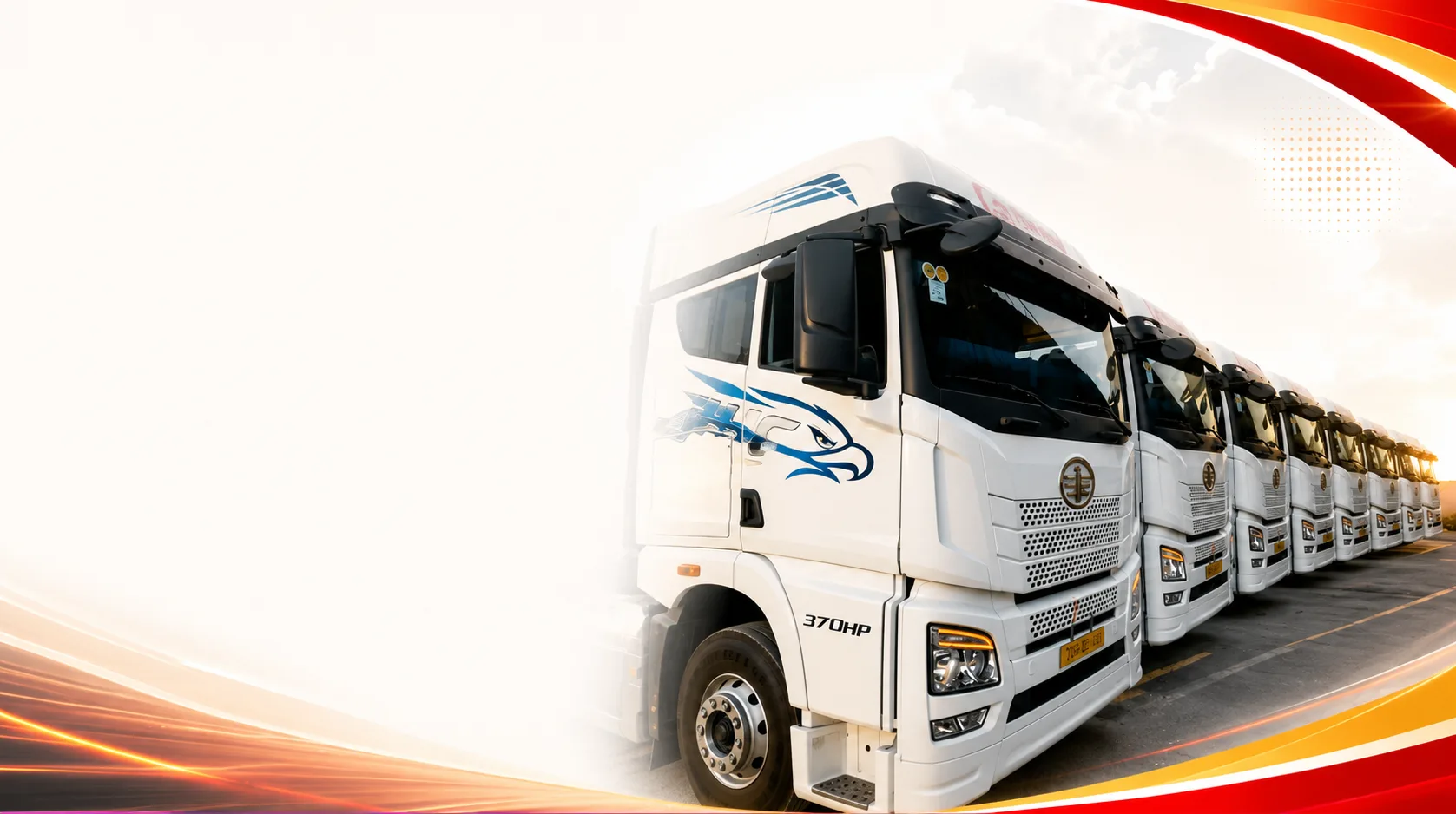 Hệ thống nguồn lực phương tiện với hơn 230 đầu xe tải đời mới của Vận tải Phan Khánh.